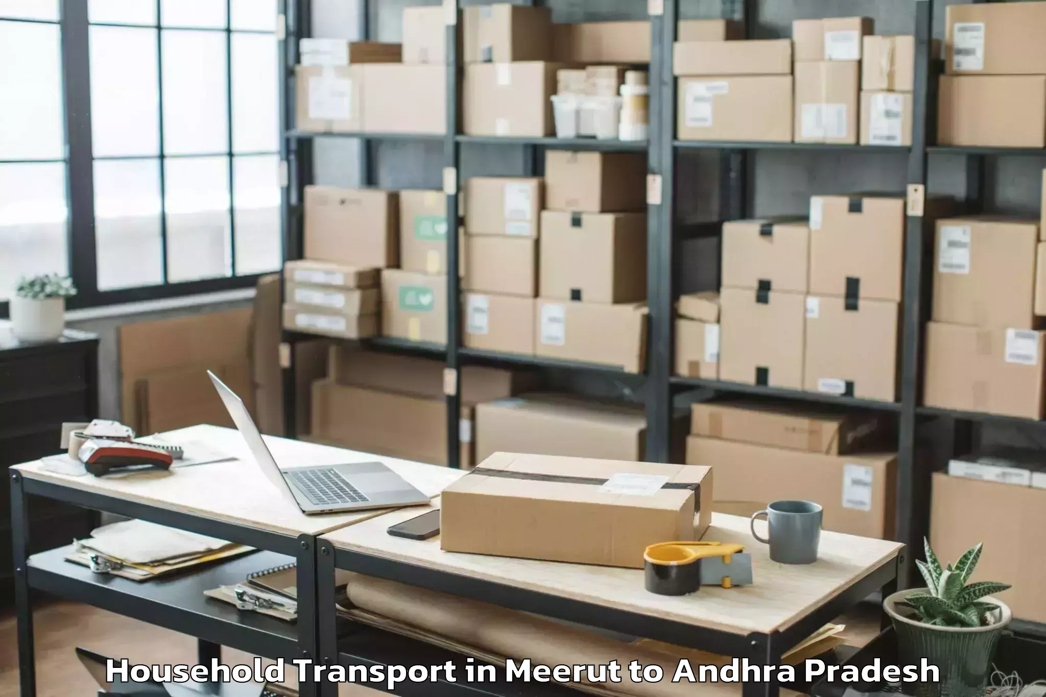 Affordable Meerut to Mandavalli Household Transport